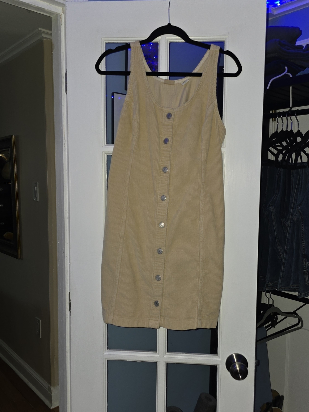Levi's Beige Button-Front Corduroy  Dress